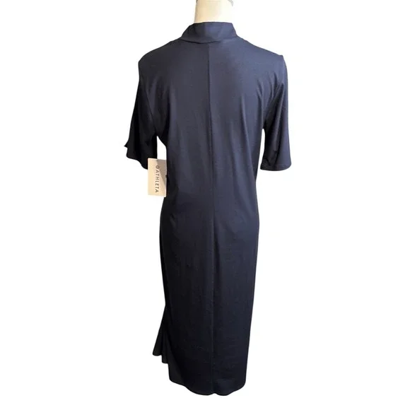 NWT Athleta Navy Signature Rib Dress Womens XLT Stretch Lightweight RTV$99 - Picture 5 of 8